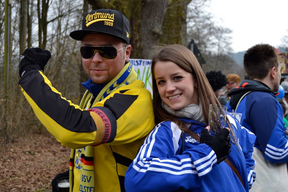 Sportlich, sportlich: Ronnie Schmidt und Jacqueline Weißenfels lassen ihre Muskeln spielen