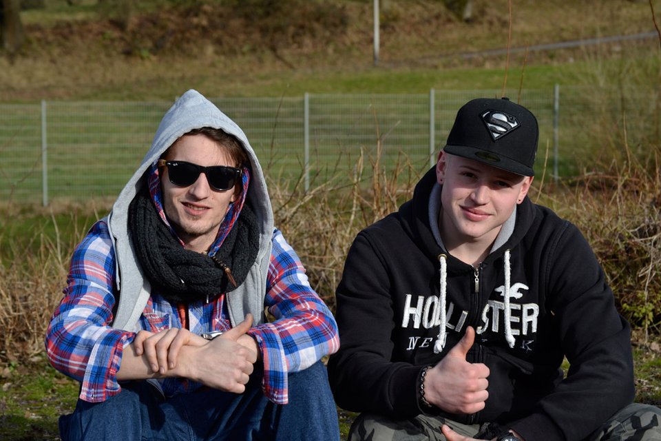 Coole Jungs: Sandro Gereke und Thomas Ren machten ordentlich Stimmung